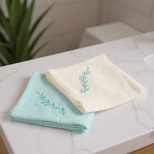 Cotton Waffle Face Towel Set of 5