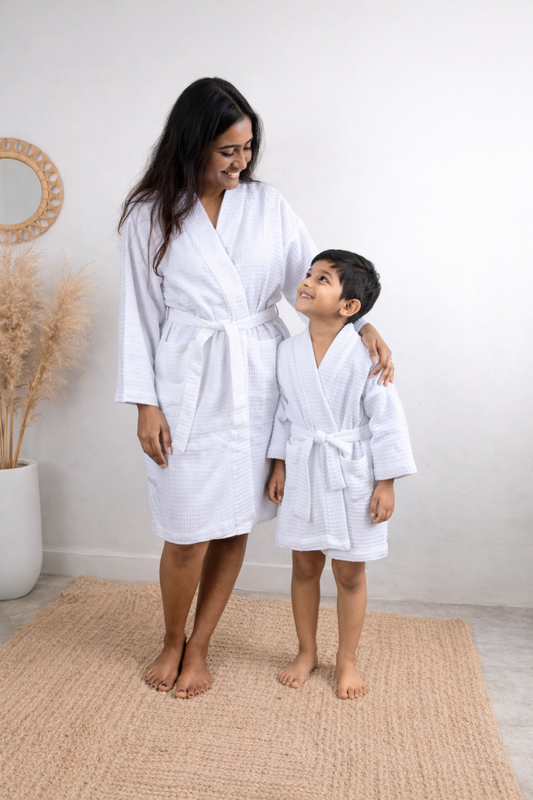 Bamboo Waffle Kids Bathrobe