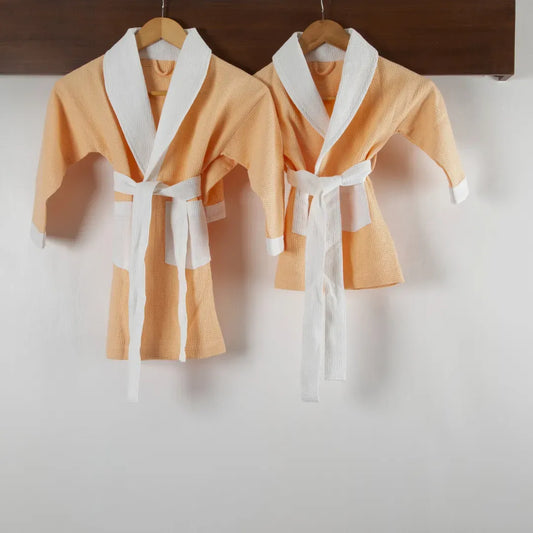 cotton micro waffle bathrobe