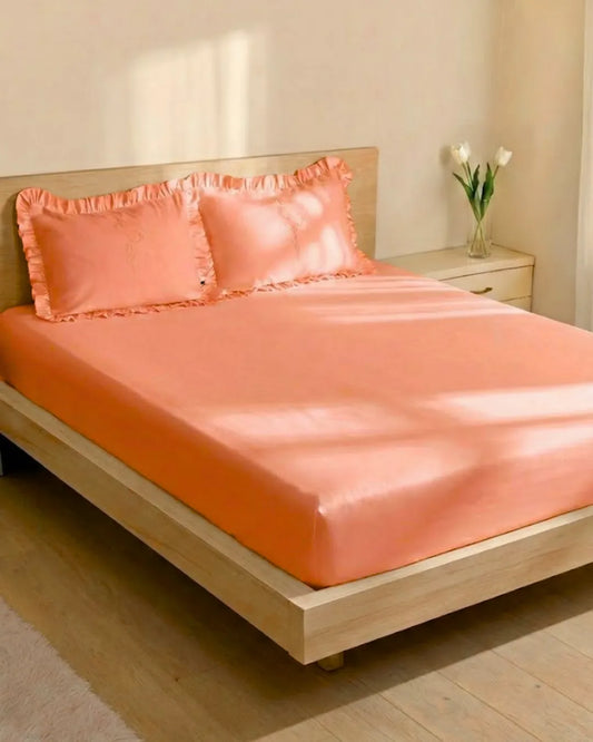 1000 TC COTTON SATEEN Ruffled Bedsheet set
