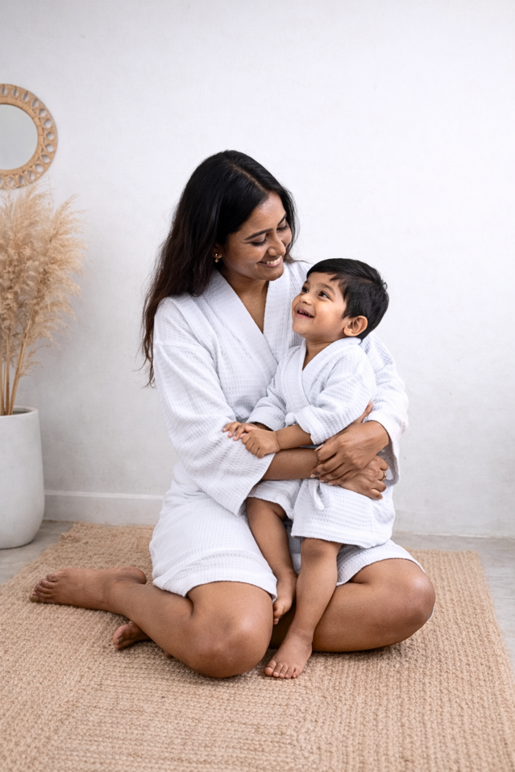 Bamboo Waffle Kids Bathrobe