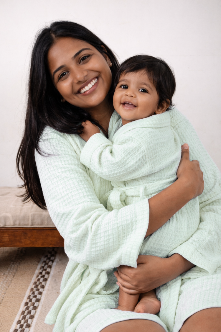Bamboo Waffle Kids Bathrobe