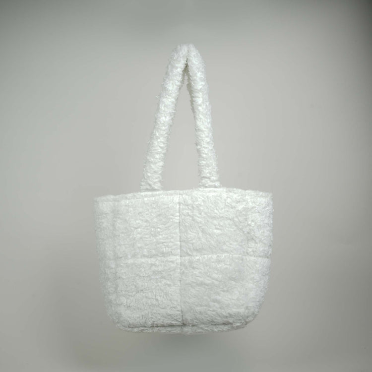 Teddy White Tote Bag
