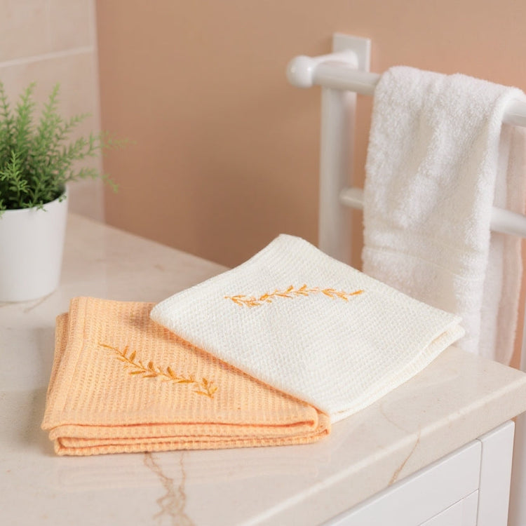 Cotton Waffle Face Towel Set of 5