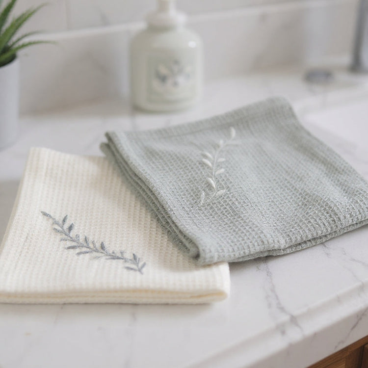 Cotton Waffle Face Towel Set of 5