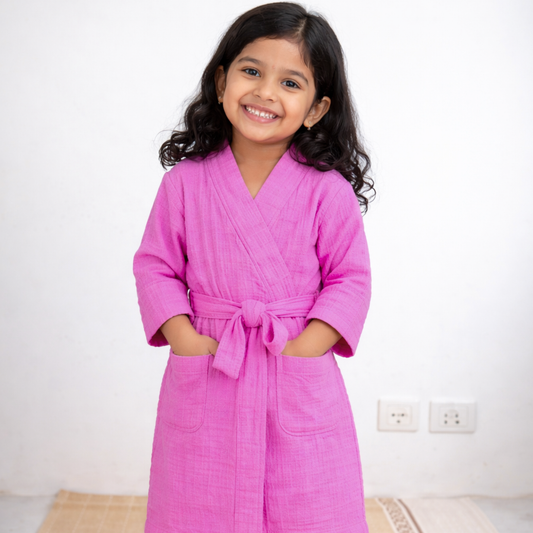 Muslin kids  Bathrobe | Lavender