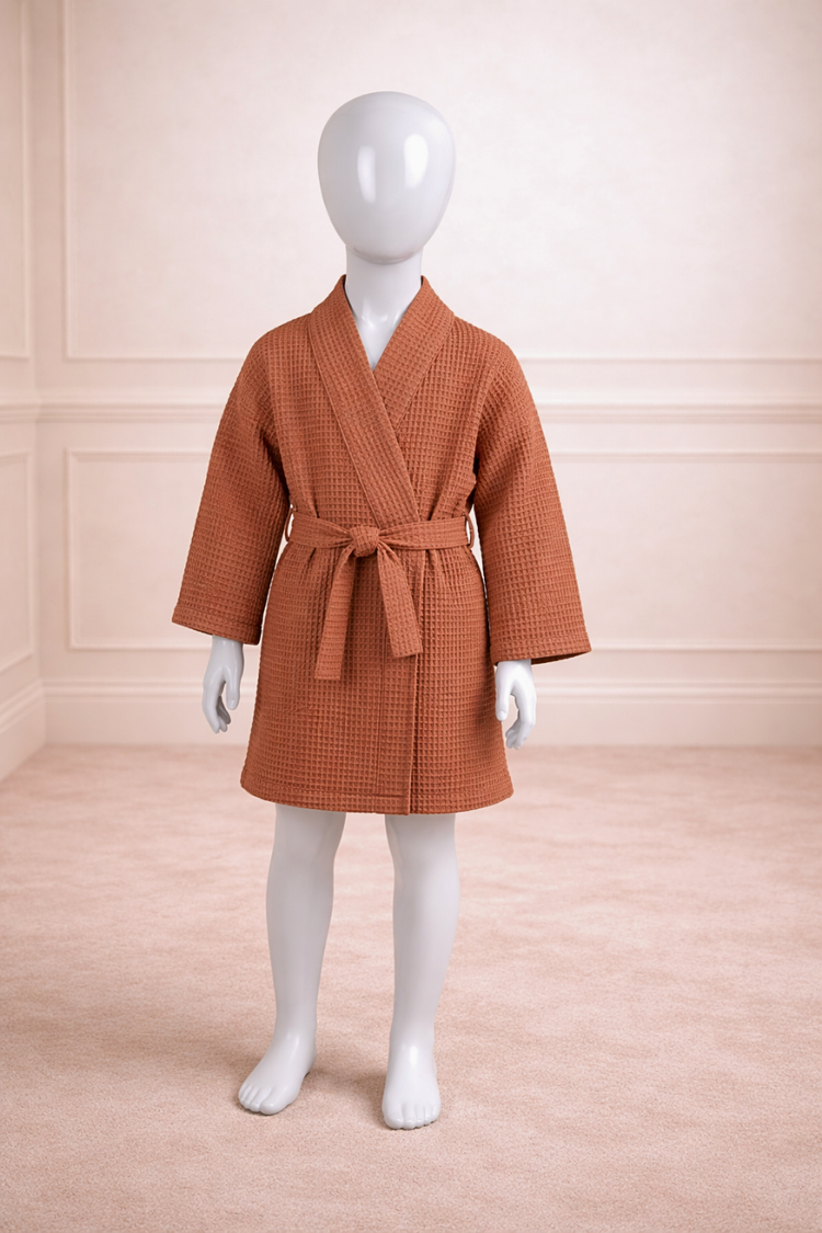 Bamboo Waffle Kids Bathrobe