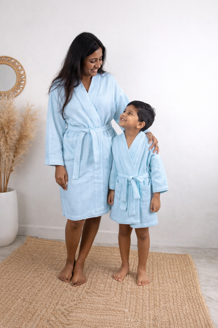 Bamboo Waffle Kids Bathrobe