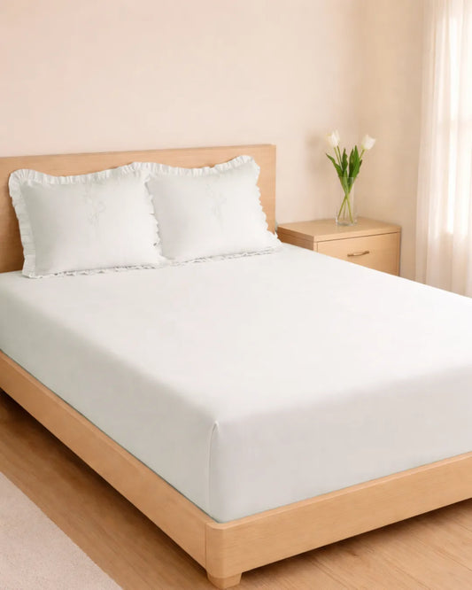 1000 TC COTTON SATEEN Ruffled  Bedsheet set