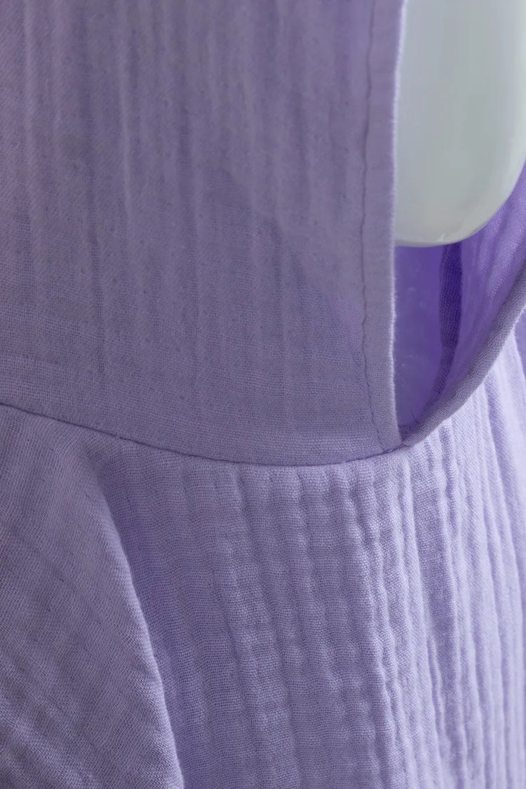Muslin Hooded Bathrobe | Lilac